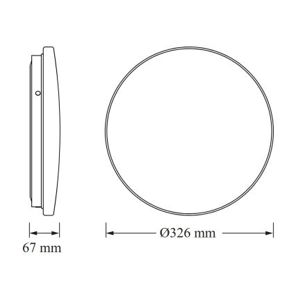 Osram - LED vonios kambario lubinis šviestuvas CEILING ROUND LED/18W/230V 6500K skersmuo 33 cm IP44 balta