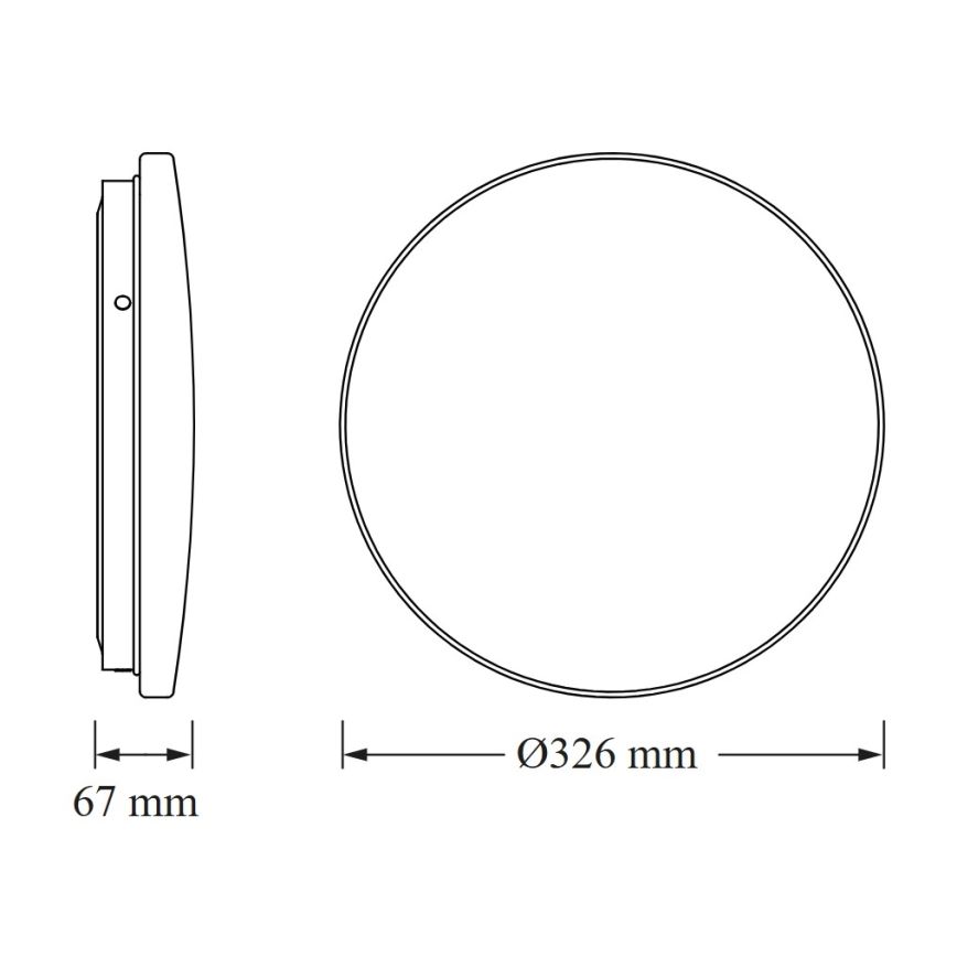 Osram - LED vonios kambario lubinis šviestuvas CEILING ROUND LED/18W/230V 6500K skersmuo 33 cm IP44 balta