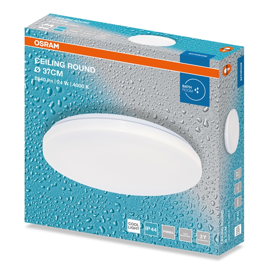 Osram - LED vonios kambario lubinis šviestuvas CEILING ROUND LED/24W/230V 4000K Ø 37 cm IP44 baltas