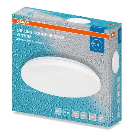 Osram - LED vonios lubų šviestuvas su sutemų jutikliu CEILING ROUND LED/24W/230V 6500K Ø 37 cm IP44 baltas
