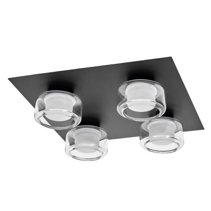 Osram - LED lubinis vonios šviestuvas ORBIS FLAME 4xLED/5,5W/230V 3000/4000K IP44 juoda