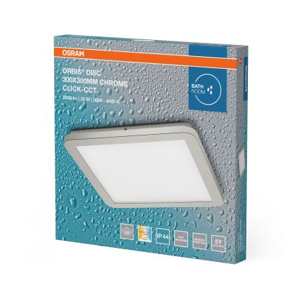 Osram - LED vonios kambario lubinis šviestuvas ORBIS DISC LED/22W/230V 3000/4000K 30x30 cm IP44 nerūdijančio plieno