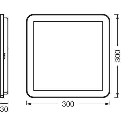 Osram - LED vonios kambario lubinis šviestuvas ORBIS DISC LED/22W/230V 3000/4000K 30x30 cm IP44 nerūdijančio plieno