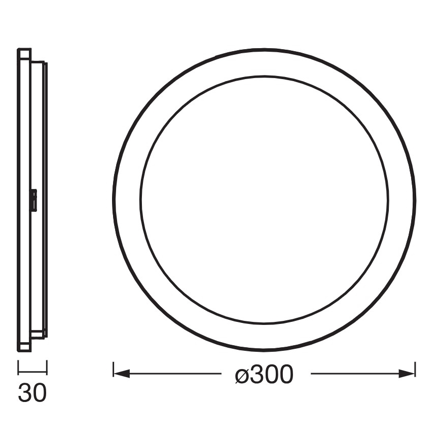 Osram - LED vonios kambario lubinis šviestuvas ORBIS DISC LED/22W/230V 3000/4000K skersm. 30 cm IP44 ruda