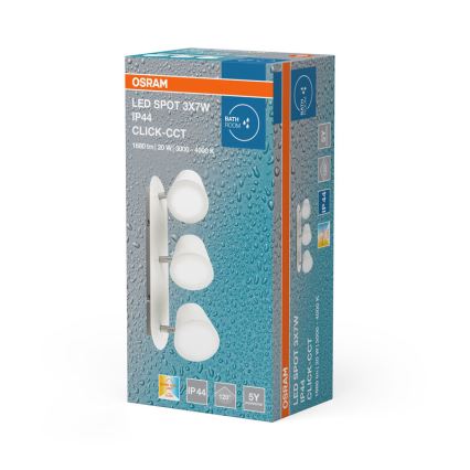 Osram - LED vonios kambario taškinis šviestuvas SPOT 3xLED/7W/230V IP44 3000/4000K