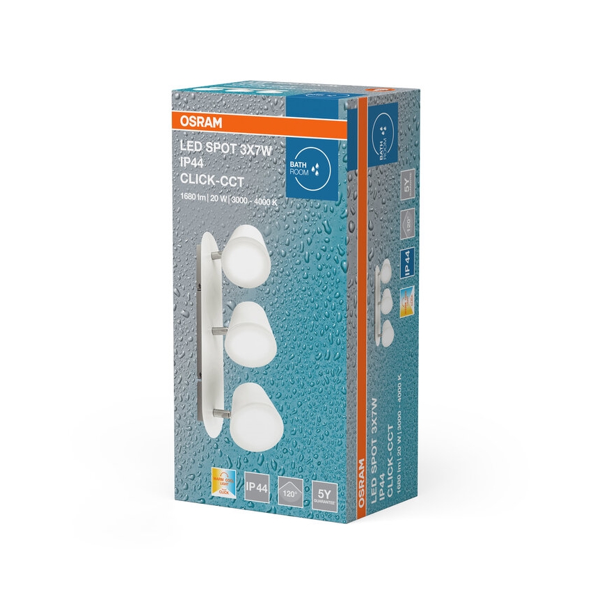 Osram - LED vonios kambario taškinis šviestuvas SPOT 3xLED/7W/230V IP44 3000/4000K