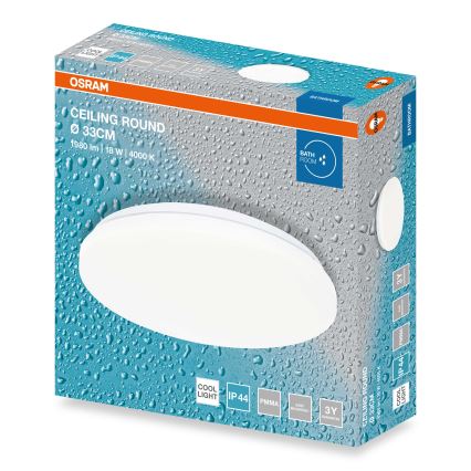 Osram - LED vonios lubinis šviestuvas CEILING ROUND LED/18W/230V 4000K Ø 33 cm IP44 baltas
