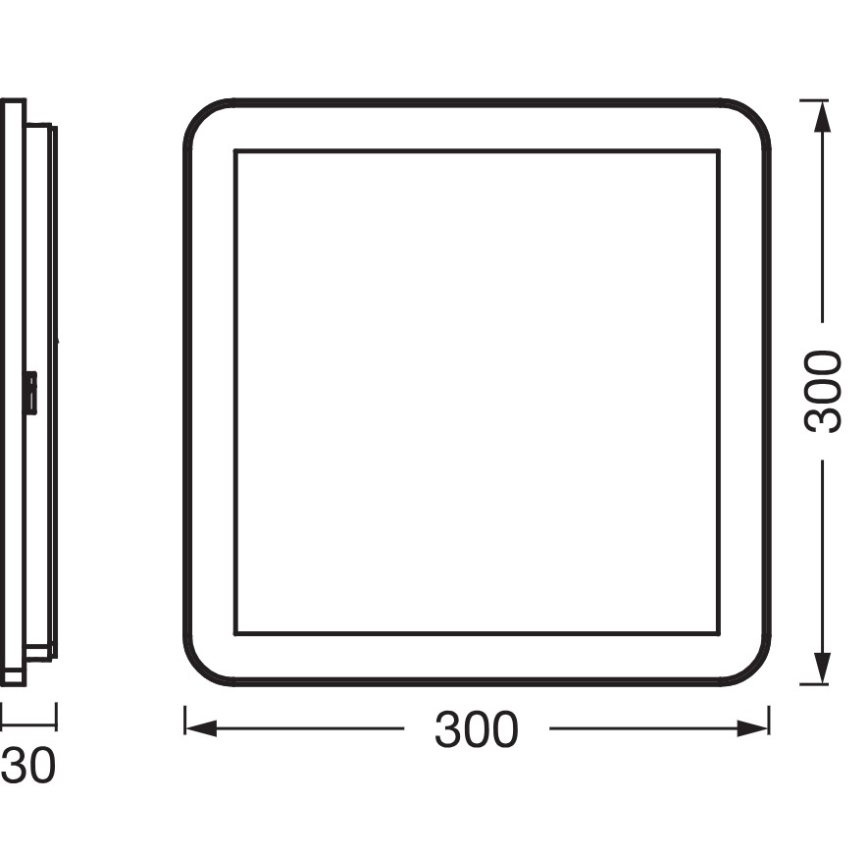 Osram - ORBIS DISC LED vonios lubinis šviestuvas, 22W/230V, 3000/4000K, 30x30 cm, IP44, rudas