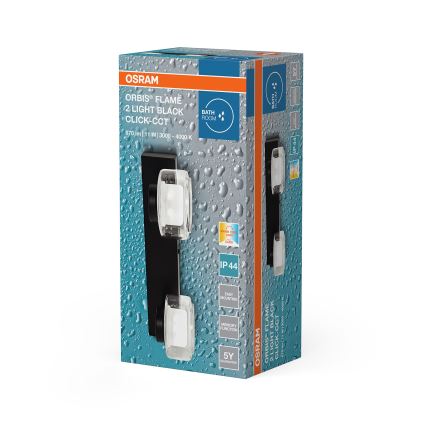 Osram - LED vonios sieninis šviestuvas ORBIS FLAME 2xLED/5,5W/230V 3000/4000K IP44 juodas