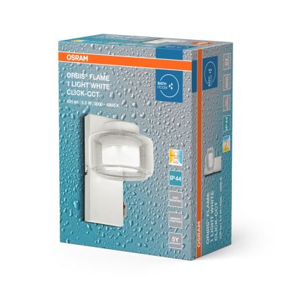 Osram - LED vonios sieninis šviestuvas ORBIS FLAME LED/5,5W/230V 3000/4000K IP44 balta
