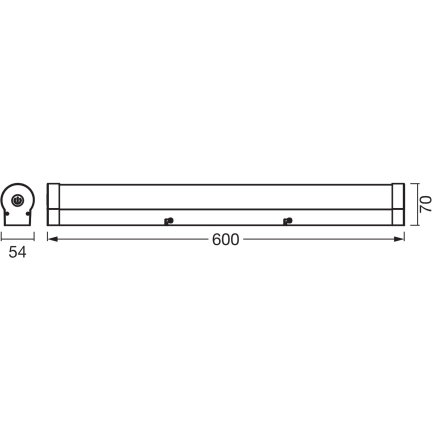 Osram - ORBIS TUBE dimeriuojamas vonios veidrodžio LED apšvietimas LED/12W/230V 3000/4000K 60 cm IP44 matinis chromas