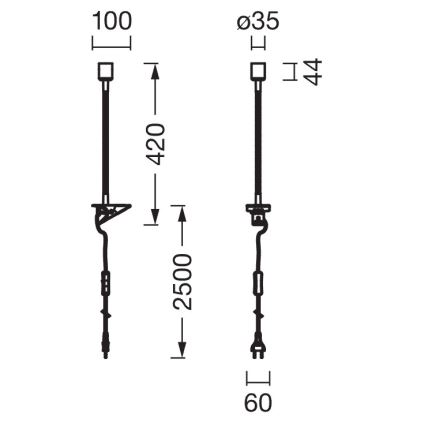 Osram - Lempa su spaustuku CLIP TUBE FLEX 1xGU10/5W/230V juoda
