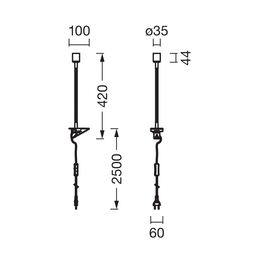 Osram - Lempa su spaustuku CLIP TUBE FLEX 1xGU10/5W/230V juoda
