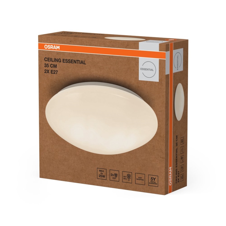 Osram - Lubinis šviestuvas CEILING ESSENTIAL 2xE27/25W/230V Ø 35 cm balta