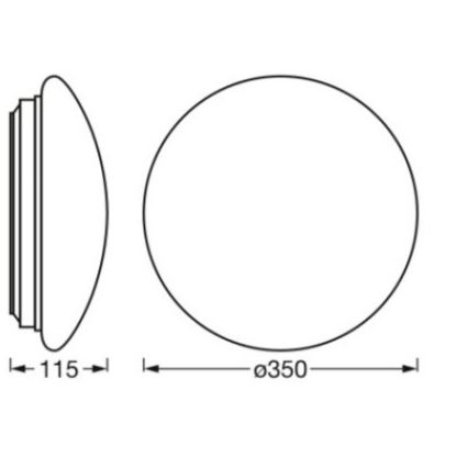 Osram - Lubinis šviestuvas CEILING ESSENTIAL 2xE27/25W/230V Ø 35 cm balta