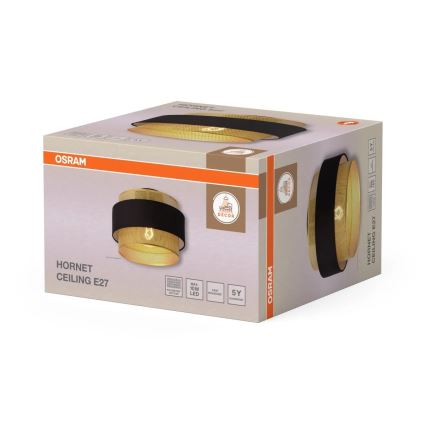 Osram - lubinis šviestuvas DECOR HORNET 1xE27/10W/230V, skersmuo 30 cm, juodas/auksinis