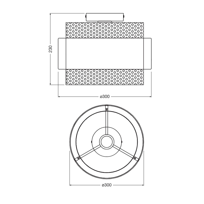 Osram - lubinis šviestuvas DECOR HORNET 1xE27/10W/230V, skersmuo 30 cm, juodas/auksinis