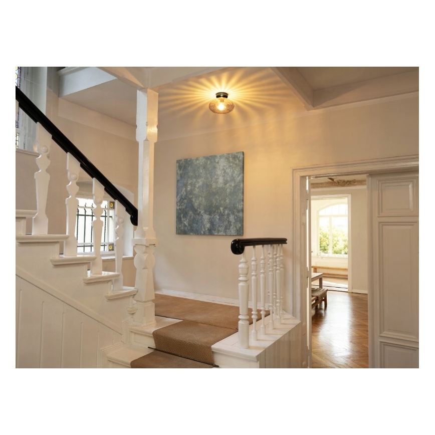 Osram - Lubinis šviestuvas DECOR SMOKE 1xE27/12W/230V skersmuo 28 cm juodas/dūmų pilkas