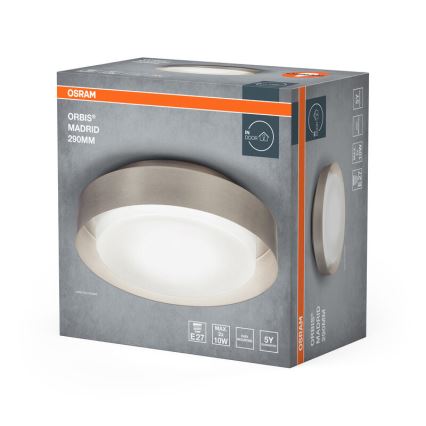 Osram - Lubinis šviestuvas ORBIS MADRID 2xE27/10W/230V skersmuo 29 cm matinis chromas