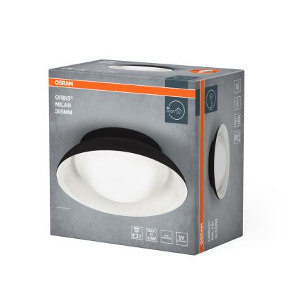 Osram - Lubinis šviestuvas ORBIS MILAN 2xE27/10W/230V skersmuo 30,5 cm juoda