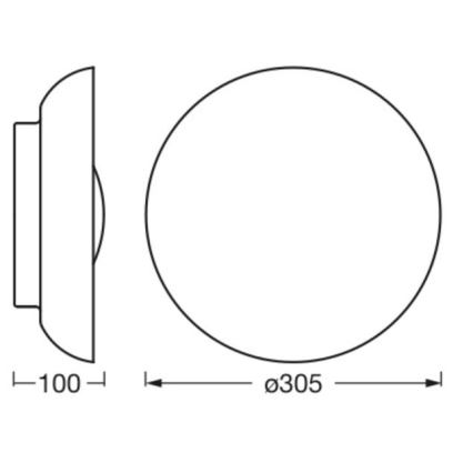Osram - Lubinis šviestuvas ORBIS MILAN 2xE27/10W/230V skersmuo 30,5 cm juoda