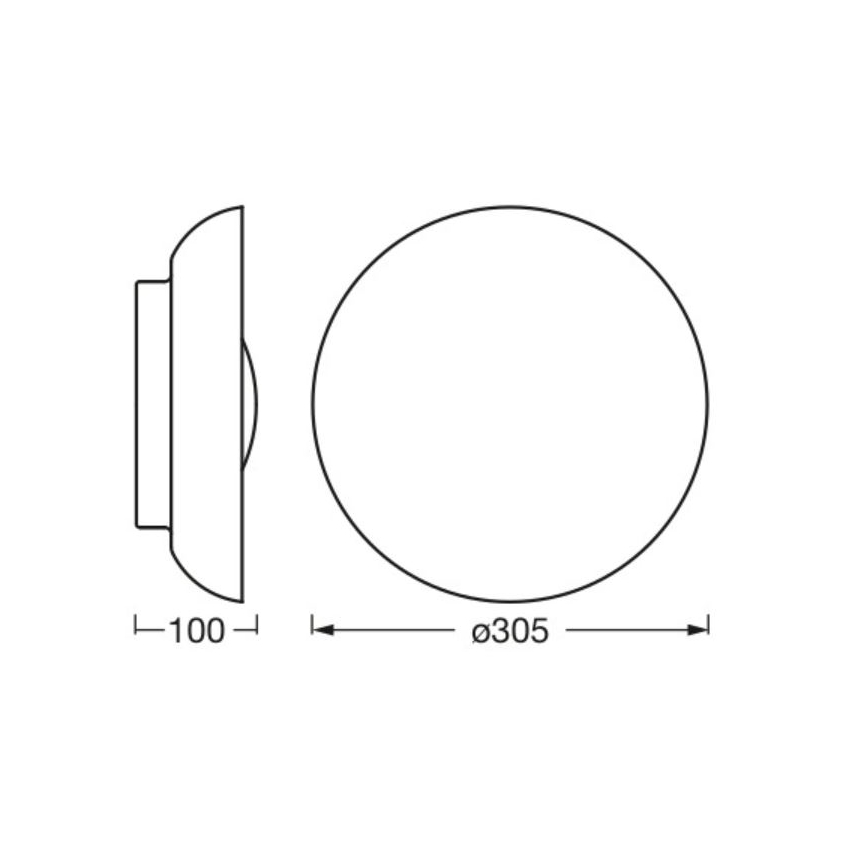 Osram - Lubinis šviestuvas ORBIS MILAN 2xE27/10W/230V skersmuo 30,5 cm juoda