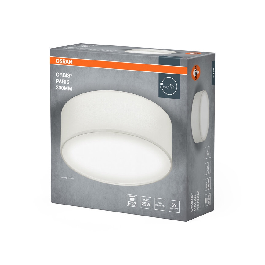Osram - lubinis šviestuvas ORBIS PARIS 1x E27/25W/230V, skersmuo 30 cm, baltas