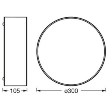 Osram - lubinis šviestuvas ORBIS PARIS 1x E27/25W/230V, skersmuo 30 cm, baltas