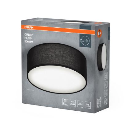 Osram - Lubinis šviestuvas ORBIS PARIS 1xE27/25W/230V, skersmuo 30 cm, juodas
