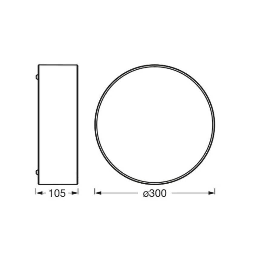 Osram - Lubinis šviestuvas ORBIS PARIS 1xE27/25W/230V, skersmuo 30 cm, juodas