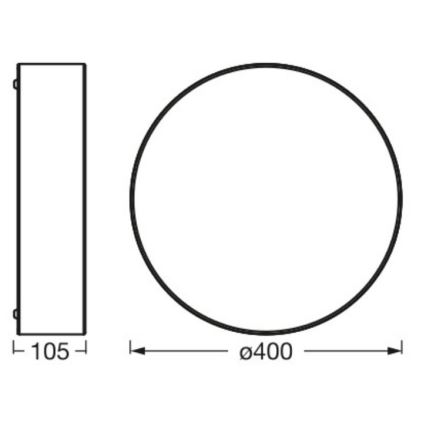 Osram - Lubinis šviestuvas ORBIS PARIS 2xE27/25W/230V, skersmuo 40 cm, juodas