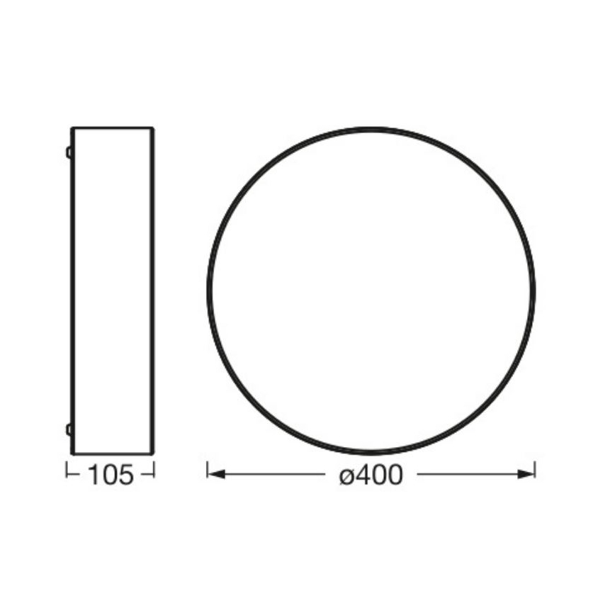 Osram - Lubinis šviestuvas ORBIS PARIS 2xE27/25W/230V, skersmuo 40 cm, juodas