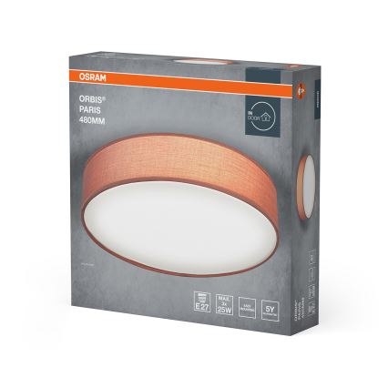Osram - Lubinis šviestuvas ORBIS PARIS 3xE27/15W/230V Ø 48 cm rudos spalvos
