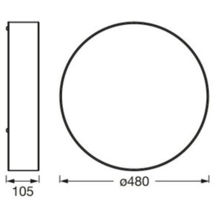 Osram - Lubinis šviestuvas ORBIS PARIS 3xE27/15W/230V Ø 48 cm rudos spalvos
