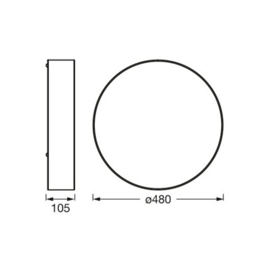 Osram - Lubinis šviestuvas ORBIS PARIS 3xE27/15W/230V Ø 48 cm rudos spalvos