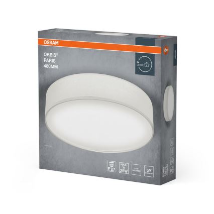 Osram - Lubinis šviestuvas ORBIS PARIS 3xE27/25W/230V skers. 48 cm baltas