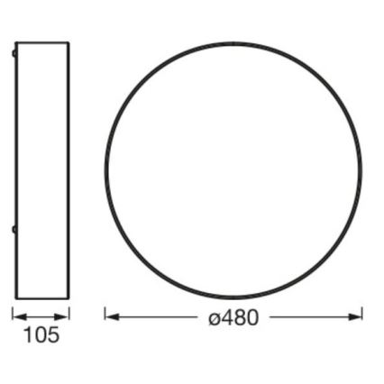 Osram - Lubinis šviestuvas ORBIS PARIS 3xE27/25W/230V skers. 48 cm baltas