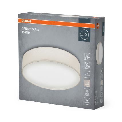 Osram - Lubinis šviestuvas ORBIS PARIS 3xE27/25W/230V Ø 48 cm kreminės spalvos