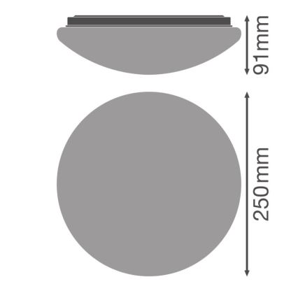 Osram - Lubų šviestuvas CEILING ESSENTIAL 1xE27/25W/230V, skersmuo 25 cm, baltas