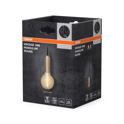 Osram - Maitinimo kabelis PENDULUM ROUND 1xE27/15W/230V auksinis