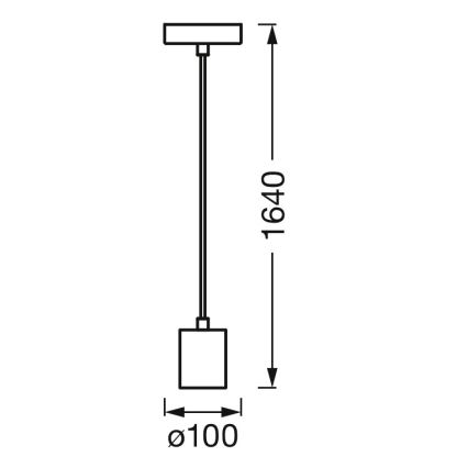 Osram - Maitinimo kabelis PENDULUM ROUND 1xE27/15W/230V auksinis