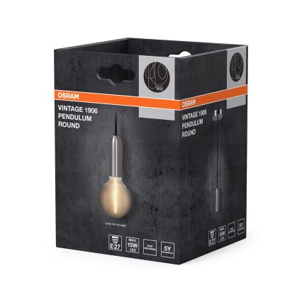 Osram - Maitinimo kabelis PENDULUM ROUND 1xE27/15W/230V blizgus chromas