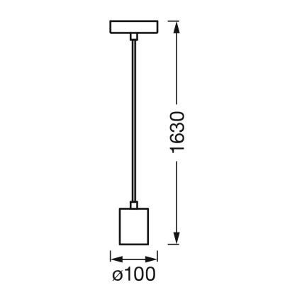 Osram - Maitinimo laidas PENDULUM CYLINDER 1xE27/15W/230V medinis