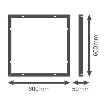 Osram - metalinis montavimo rėmas LED paneliams ESSENTIAL 60x60 cm baltas