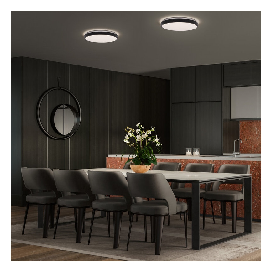 Osram - ORBIS LONDON LED lubų šviestuvas, 16W/230V, skersmuo 28 cm, juodas