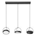 Osram - pakabinama LED liustra ant laido DECOR PUCK 3x LED/12 W/230 V CRI 90 juoda