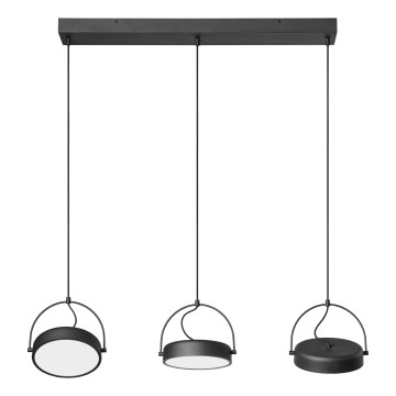 Osram - pakabinama LED liustra ant laido DECOR PUCK 3x LED/12 W/230 V CRI 90 juoda