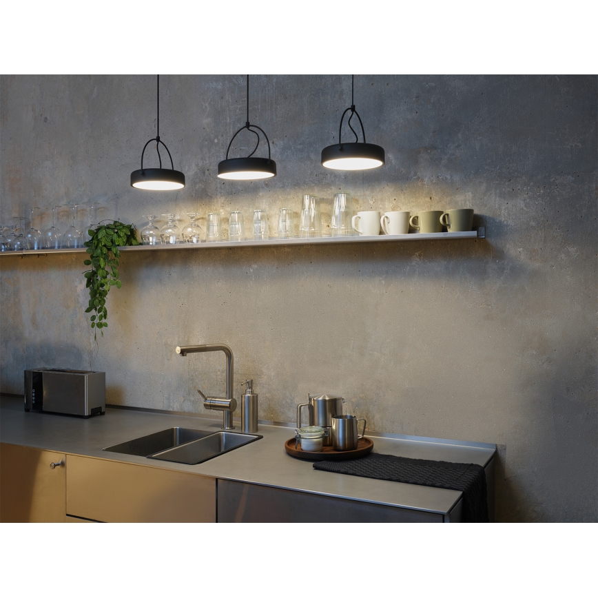 Osram - pakabinama LED liustra ant laido DECOR PUCK 3x LED/12 W/230 V CRI 90 juoda