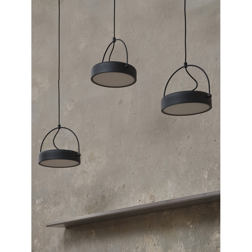 Osram - pakabinama LED liustra ant laido DECOR PUCK 3x LED/12 W/230 V CRI 90 juoda