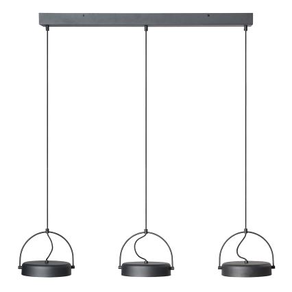 Osram - pakabinama LED liustra ant laido DECOR PUCK 3x LED/12 W/230 V CRI 90 juoda